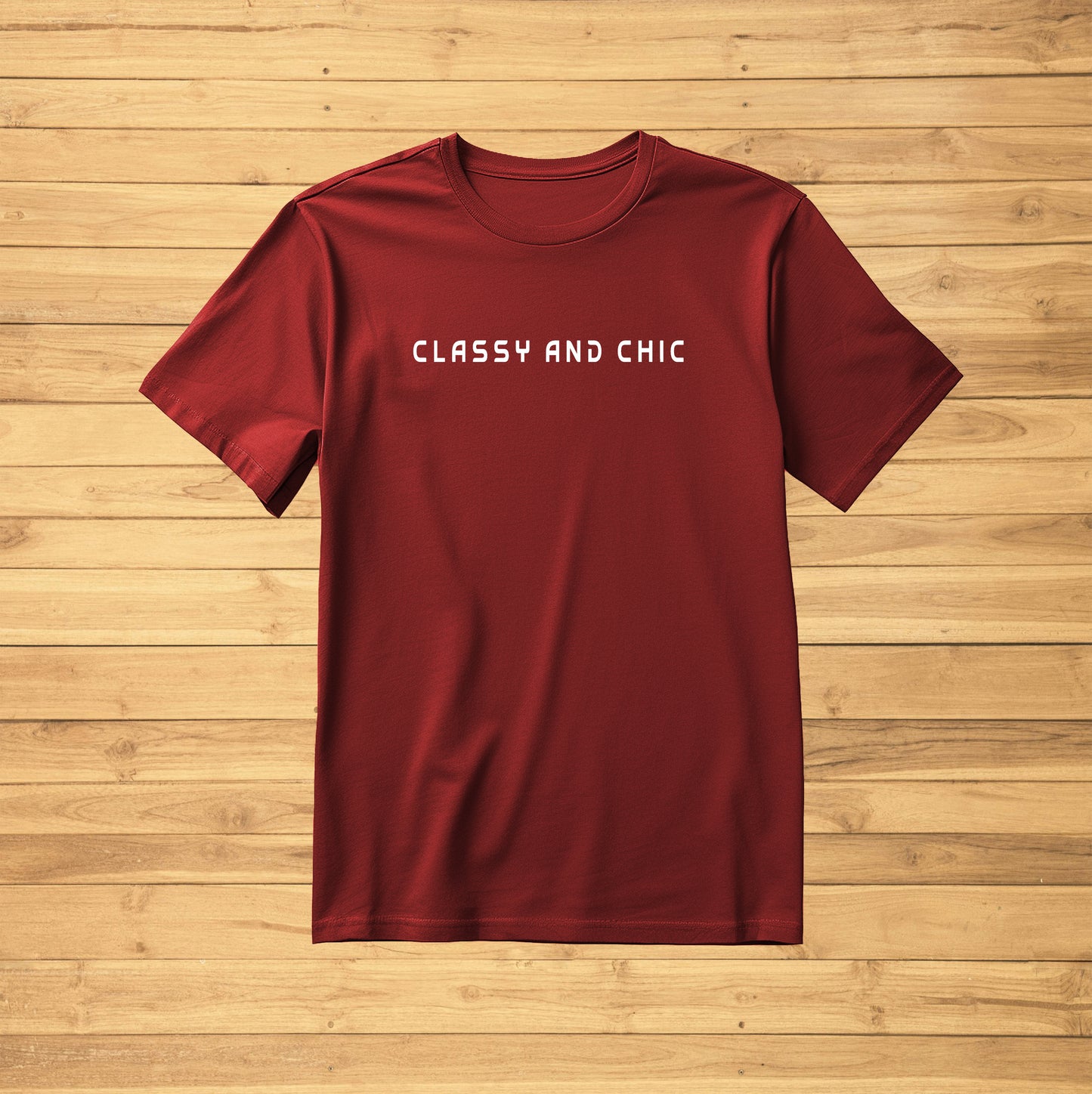 Crew Neck T-Shirt -CLASSY AND CHIC