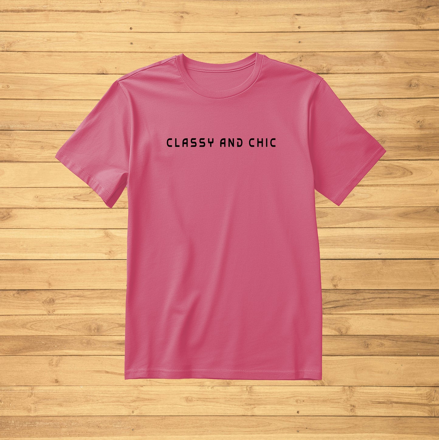 Crew Neck T-Shirt -CLASSY AND CHIC