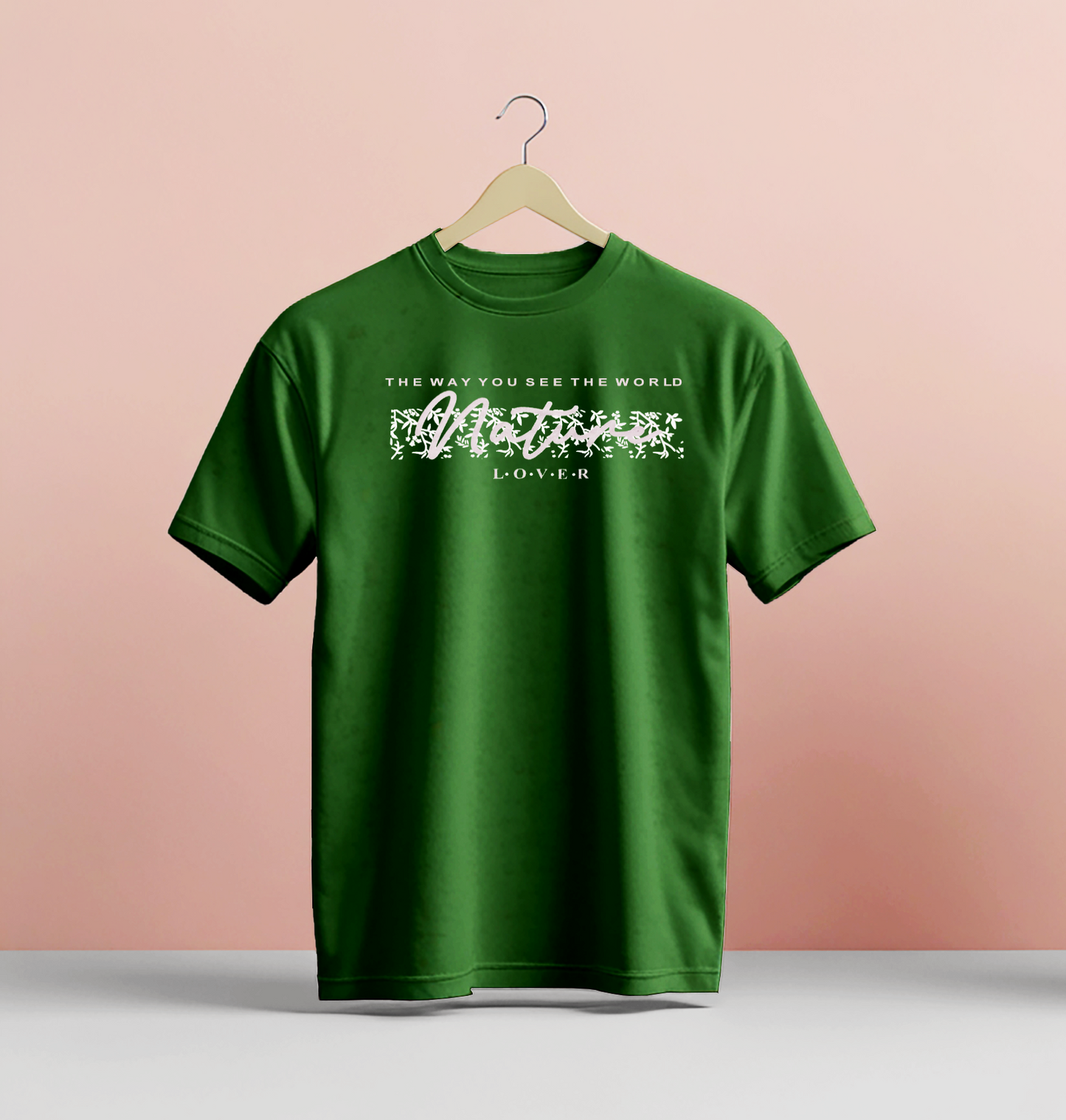 Crew Neck T-Shirts - Nature Lover (Green)